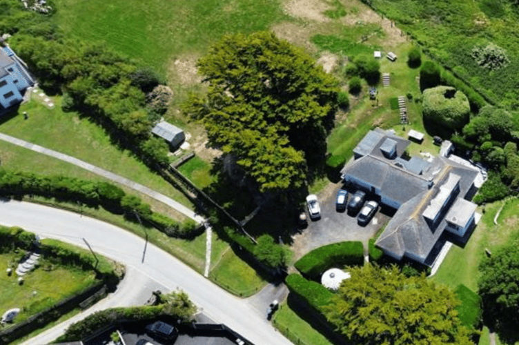 An aerial shot of the property in Padstow that was the subject of the application (Picture: Cornwall Council)