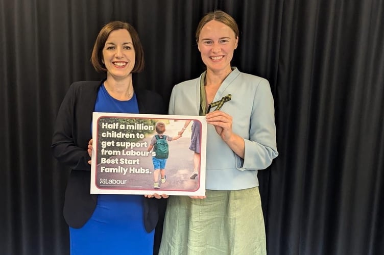 Secretary of State for Education, Bridget Phillipson MP (left) alongside Anna Gelderd, South East Cornwall MP