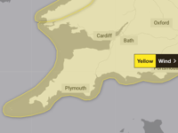 Storm Amy brings yellow wind warnings to the South West