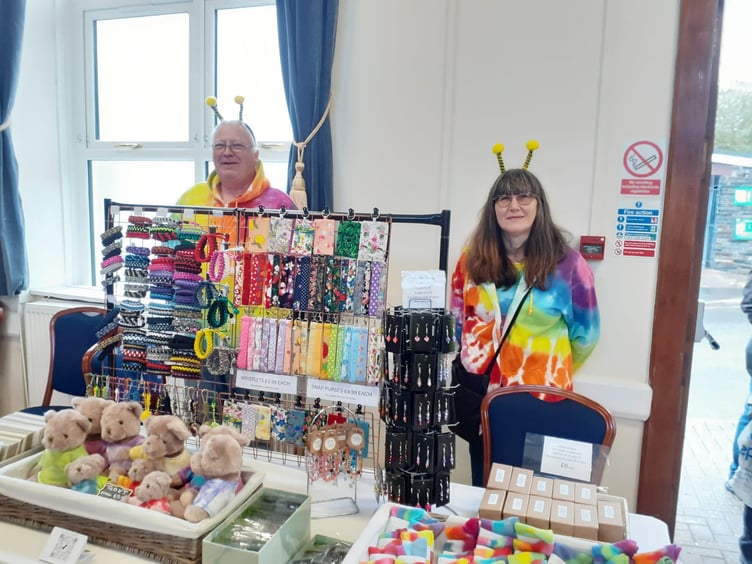 One of the many stallholders at the hastily-arranged Buzz Off Amy event held in Callington at the weekend
