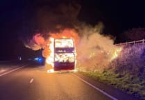 Bus fire closes A30 near Bodmin, affecting traffic