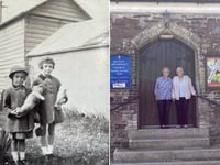 Returned to war time evacuation home for 90th birthday reunion