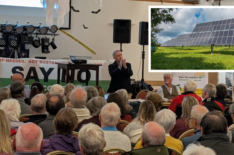 Sir Geoffrey Cox KC MP addressing the crowd at Holsworthy Memorial Hall (Picture: Tindle)