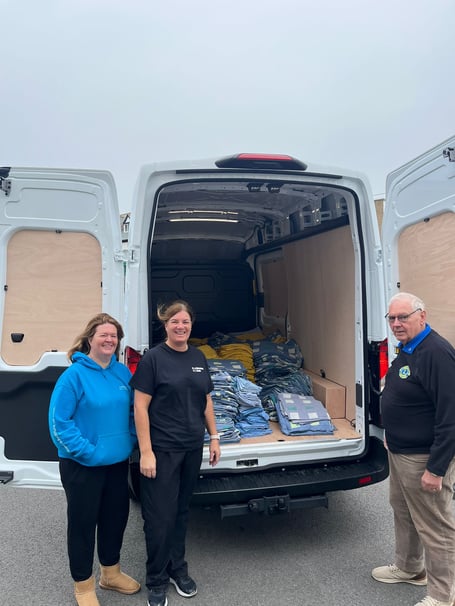 Members of Holsworthy and District Lions with the bed linen sets which will be sent to Ukraine (Picture: Holsworthy and District Lions)