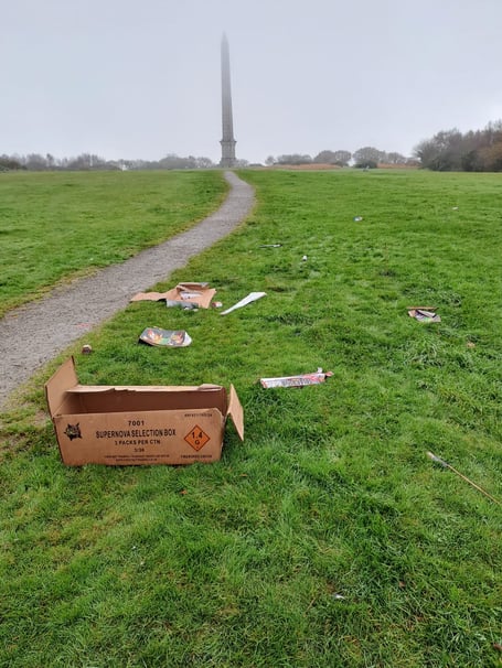 Some of the litter left behind at Bodmin Beacon nature reserve (Picture: Bodmin Town Council)
