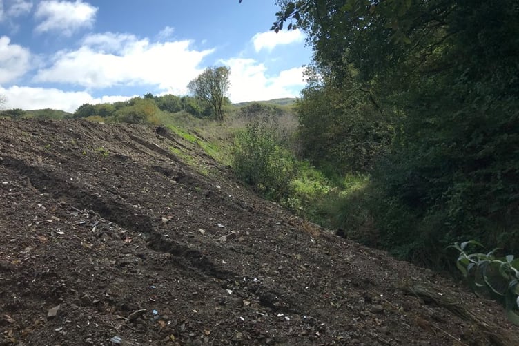An Environment Agency photograph showing part of the site at St Dennis.