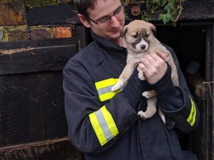 Celebrations for fire fighter after passing assessment