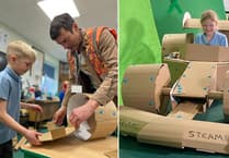 Cornwall students build life-sized F1 car from cardboard