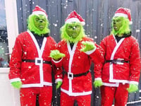 Town turns red as a sea of Santas run for charity