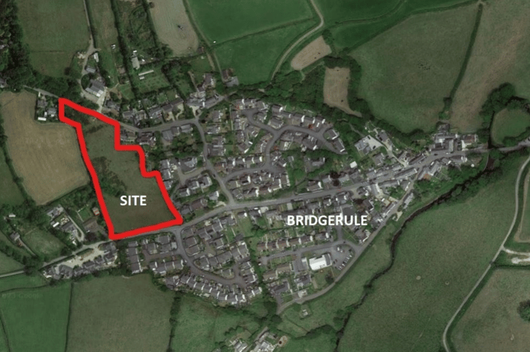 The location of the site in relation to Bridgerule (Picture: Google Earth)