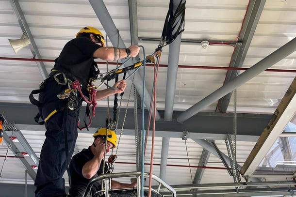A specialist line rescue crew was involved in saving the horse. (Picture: Tolvaddon Fire Station)