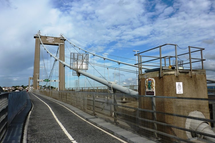 The Tamar Bridge was temporarily closed whilst police deal with an incident on Monday afternoon