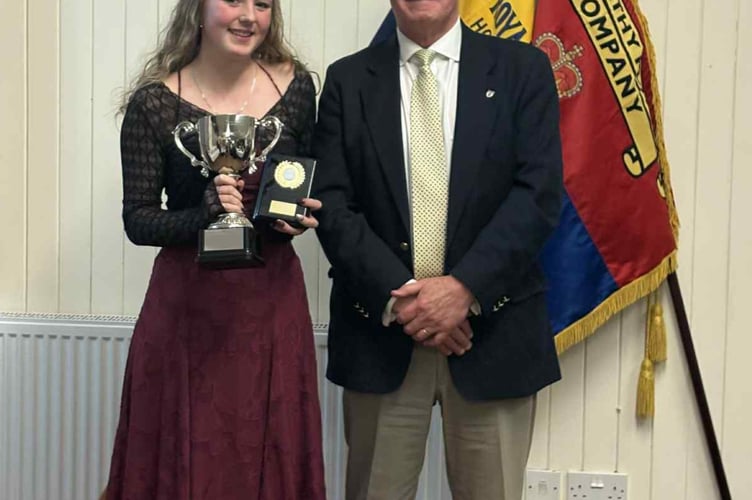 Former Devon County councillor Mr Barry Parsons with Cpl Paige Chidley