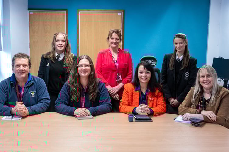 Staff and students at Bodmin College were joined by business people to hear their pitches (Picture: CELT)