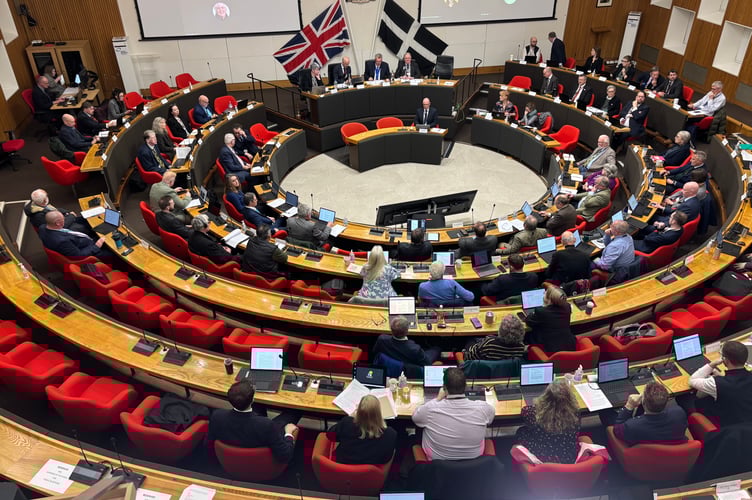 A meeting of Cornwall Council (Picture: Lee Trewhela / LDRS)
