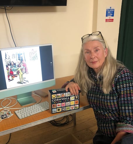 Merryn Threadgold introduced her Cornwall Memory Game, a creative project celebrating Cornish places, landmarks and stories