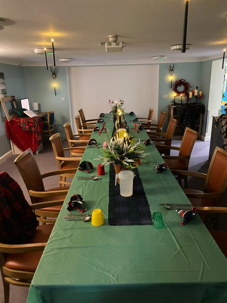 The lounge was thoughtfully decorated by staff for the residents (Picture: Hatherleigh Nursing Home)