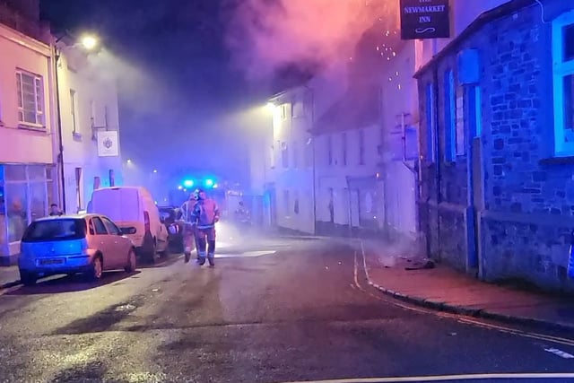 New images show extent of central town fire