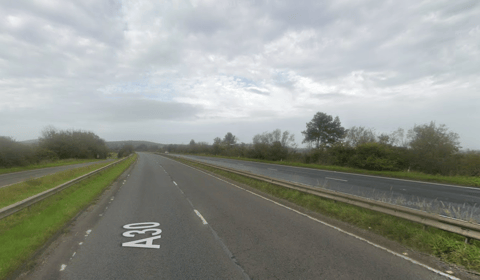 One taken to hospital with serious injuries following A30 crash