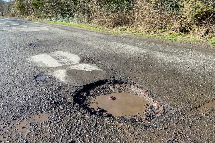 Cornwall Council has moved additional crews to work on pothole repairs. (Picture: Andrew Townsend)