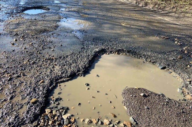 There has been a significant rise in potholes and road surface damage in Cornwall. (Picture: Andrew Townsend)