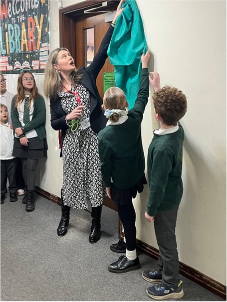 In December, MP Jayne Kirkham helped open the new library at St Francis School 