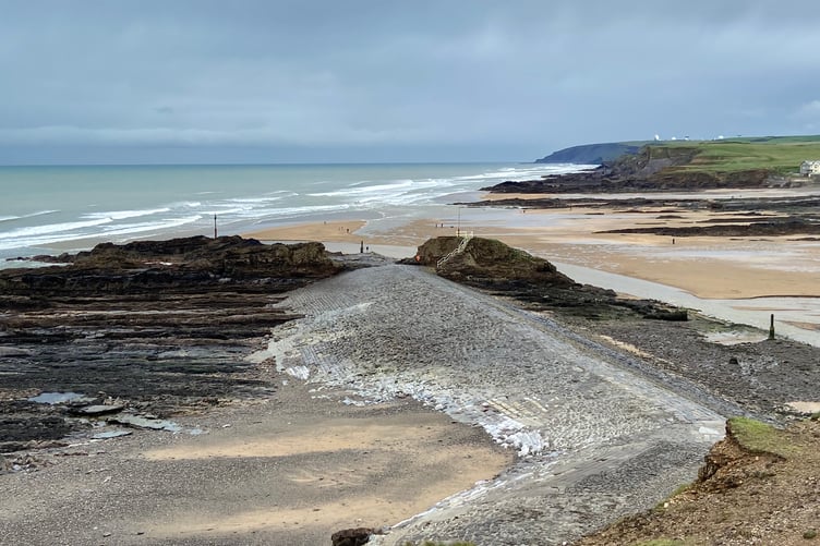 Bude Breakwater on a windy day in the winter. (Picture: Andrew Townsend)