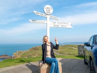 Celebrity Jodie Kidd visits Land's End to launch new campaign
