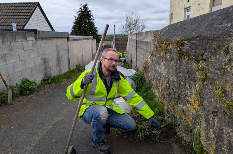Cllr Andy Coppin is determined to tackle the blight of the town's weeds (Picture: White Ladder Creative)