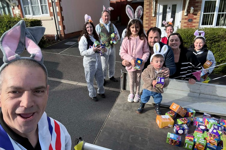 Easter treats courtesy of Holsworthy's bunny battalion (Picture:  Cllr Jon Hutchings)