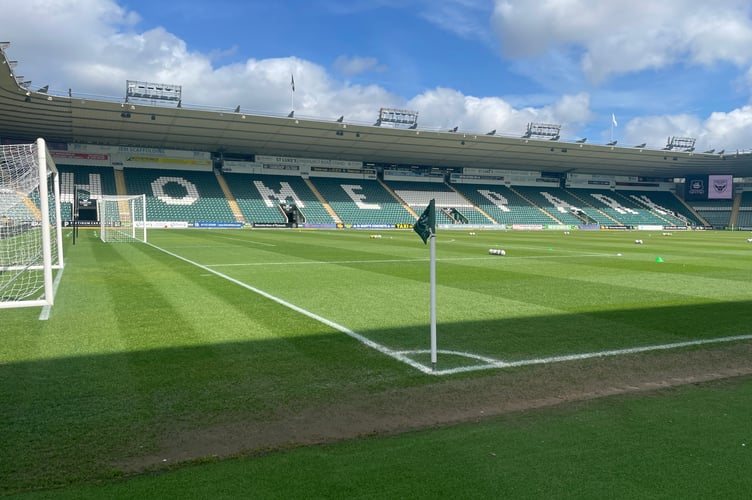 General View of Plymouth Argyle's Home Park stadium