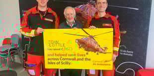 Duo raises £3,000 for air ambulance