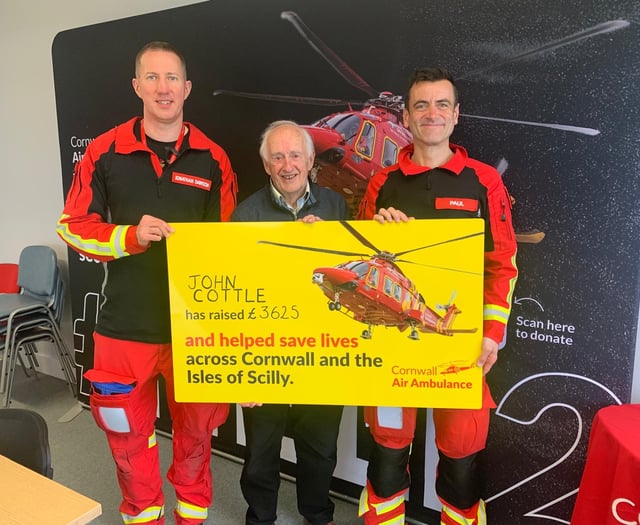 Duo raises £3,000 for air ambulance