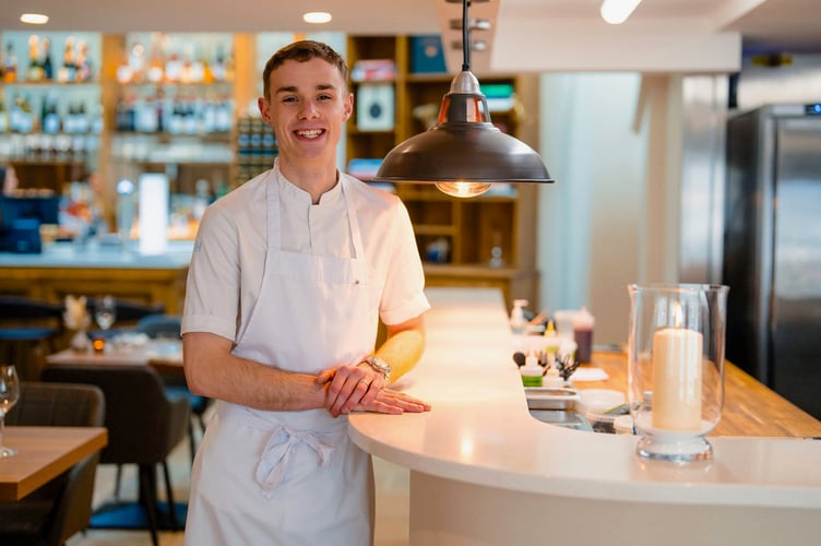 Chef Charlie Walters at his Narla restaurant in Fowey.