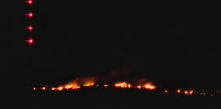 Firefighters called to tackle a gorse blaze in Minions