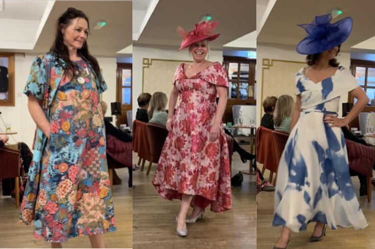 The volunteers did a wonderful job of modelling the clothes from three local boutiques during the Liskeard and Looe Inner Wheel Fashion Show 