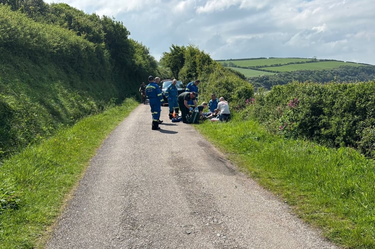Emergency services at the scene on the Camel Trail (Picture: HM Coastguard Padstow)