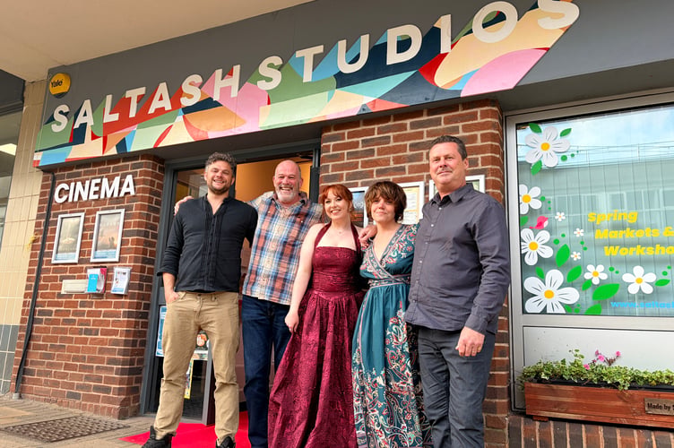 Cast and crew members of the Cornish-made film 'Best Groon Breen' that was premiered at the Saltash Studios