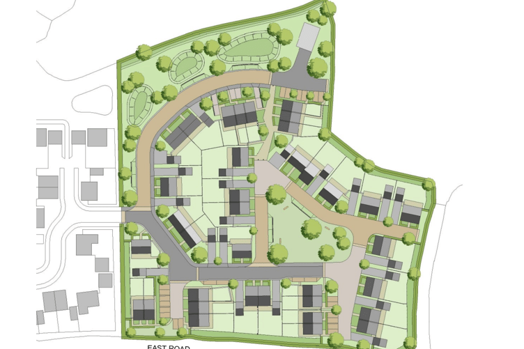 Outline layout of the proposed dwellings in Kilkhampton (Picture: Cornwall Council)