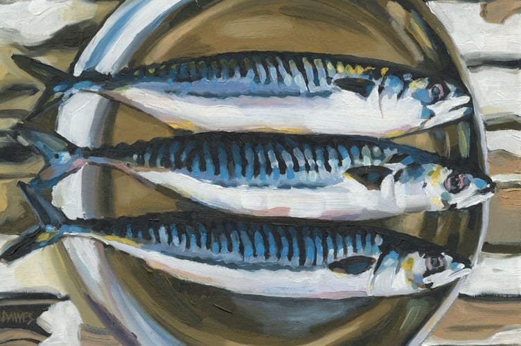 A painting by Scott Dawes of Tywardreath