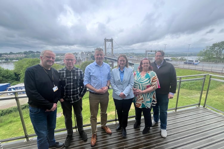 Picture (left to right): Cllr Andrew Long, Cllr John Stephens, Luke Pollard MP, Anna Gelderd MP, Cllr Anne Freeman and Cllr Dan Rogerson 