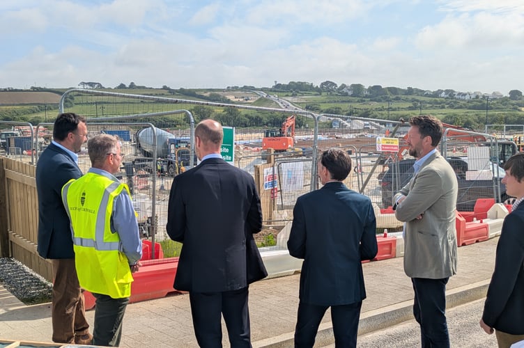 Prince William being shown the Market Street development (Picture: Warren Wilkins)