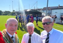 Holsworthy mayor presents revived Moores Cup to football tournament winners