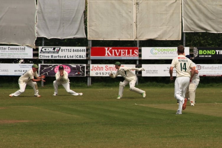 Gyles Reynolds bowling.