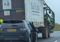 Traffic builds on A30 after car and tractor collision