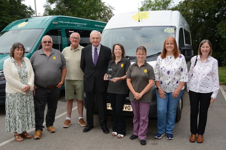 Pictured from left to right are: Amanda Suitters, Roger Dawe, John Addicott, John Lawlor, Julia Foster, Cathy Withall, Jayne Gibbs & Evelyn Sharman. (Picture: Rodney Parrish)