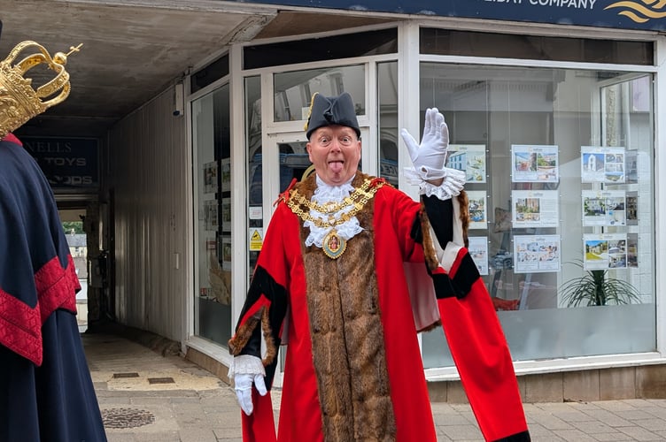 Cllr Mike Barbery, the mayor of Bodmin during a parade through the town (Picture: Aaron Greenaway/Iliffe)