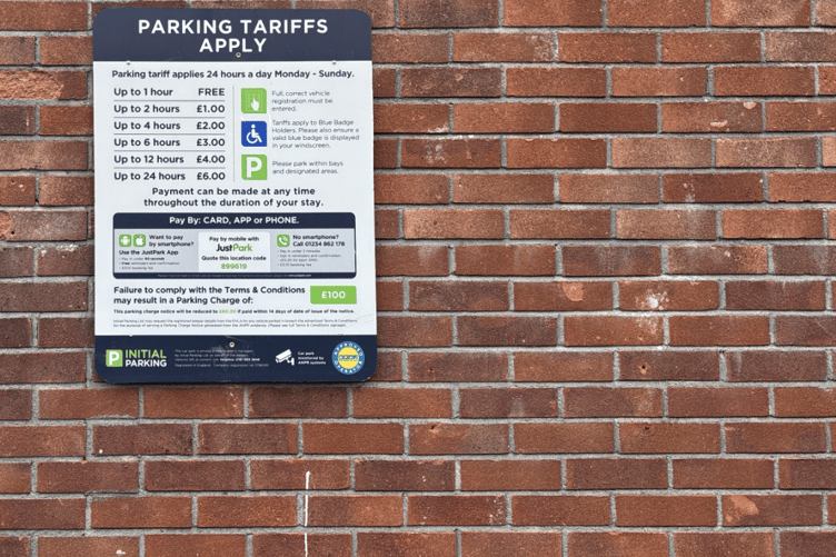 Parking signage at Launceston Leisure Centre (Picture: Cornwall Council)