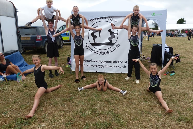 Bradworthy Gymnastics Club tumbled their way into the crowd's hearts as they put on an incredible performance of strength and flexibility