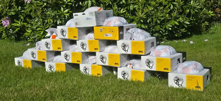 A donation of £350 from Callington Lions has helped East Cornwall Search and Rescue Team buy a number of lifesaving climbing helmets